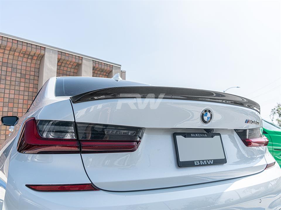 RW Carbon BMW G20 G80 3D Style Carbon Fiber Trunk Spoiler
