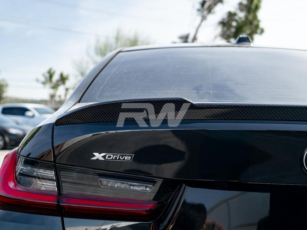 RW Carbon BMW G20 G80 M Style Carbon Fiber Trunk Spoiler - Image 10