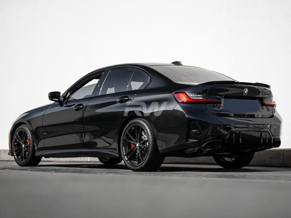 RW Carbon BMW G20 G80 M Style Carbon Fiber Trunk Spoiler - Image 6