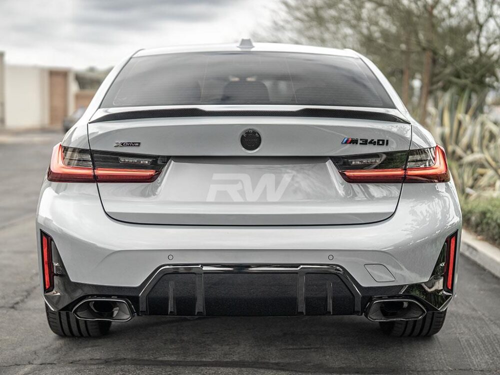 RW Carbon BMW G20 G80 M Style Carbon Fiber Trunk Spoiler - Image 8