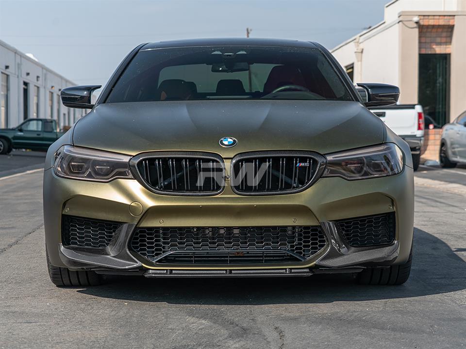 Alternative view of RW Carbon BMW F90 M5 Carbon Fiber Center Lip Spoiler