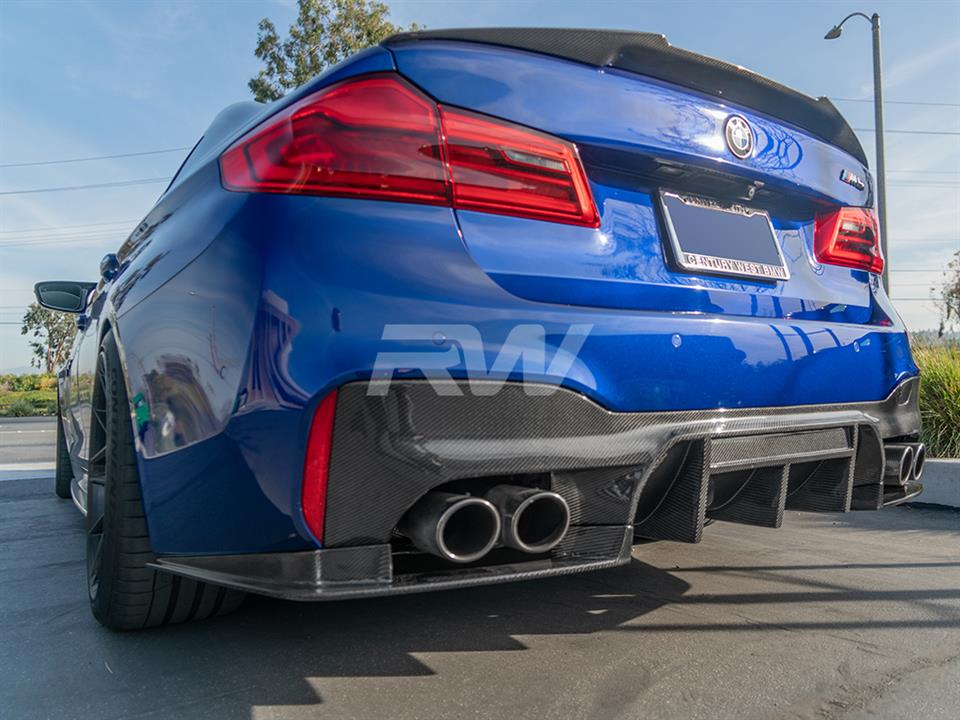 RW Carbon BMW F90 M5 RWS Carbon Fiber Rear Diffuser
