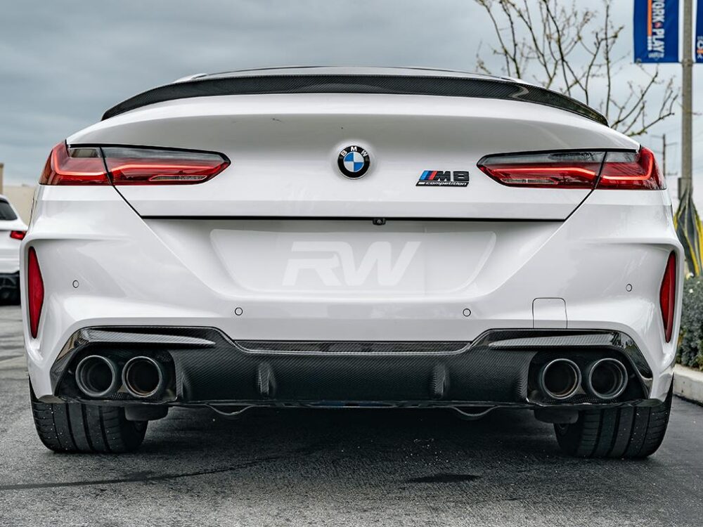 RW Carbon BMW F91 F92 F93 M8 OE Style Carbon Fiber Diffuser - Image 9