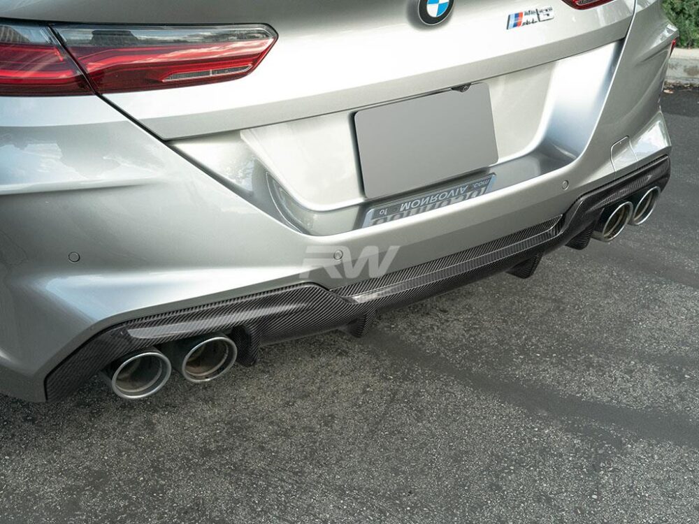 RW Carbon BMW F91 F92 F93 M8 OE Style Carbon Fiber Diffuser - Image 7