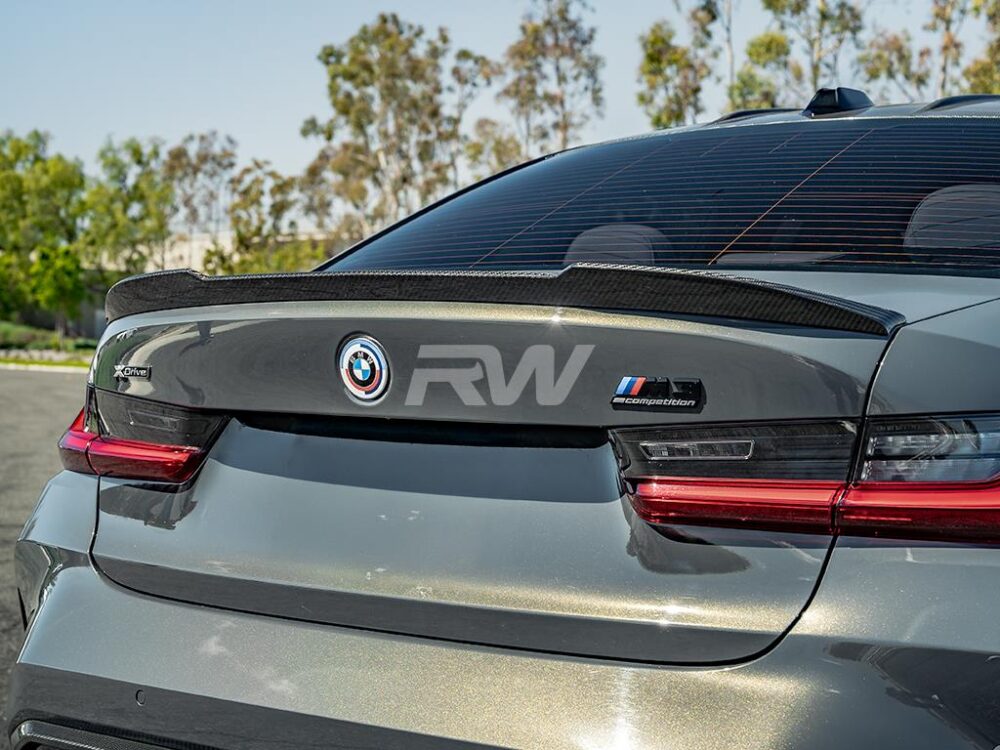 RW Carbon BMW G20 G80 CS Style Carbon Fiber Trunk Spoiler - Image 10