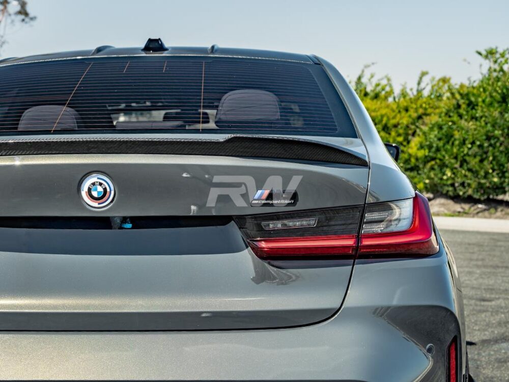 RW Carbon BMW G20 G80 CS Style Carbon Fiber Trunk Spoiler - Image 11