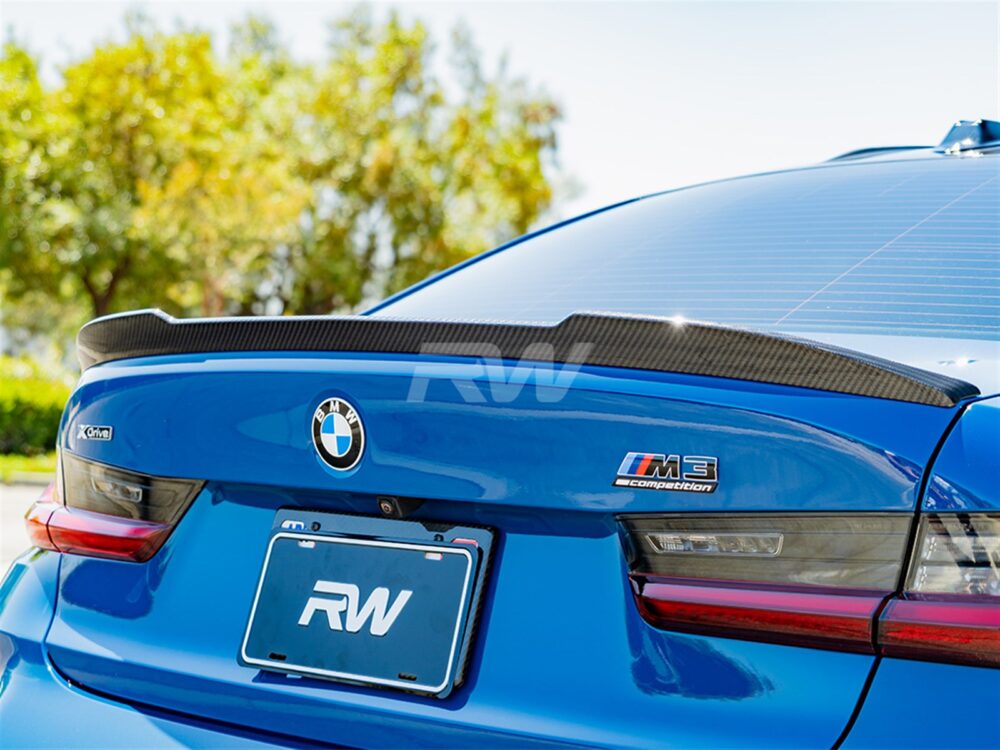 RW Carbon BMW G20 G80 CS Style Carbon Fiber Trunk Spoiler