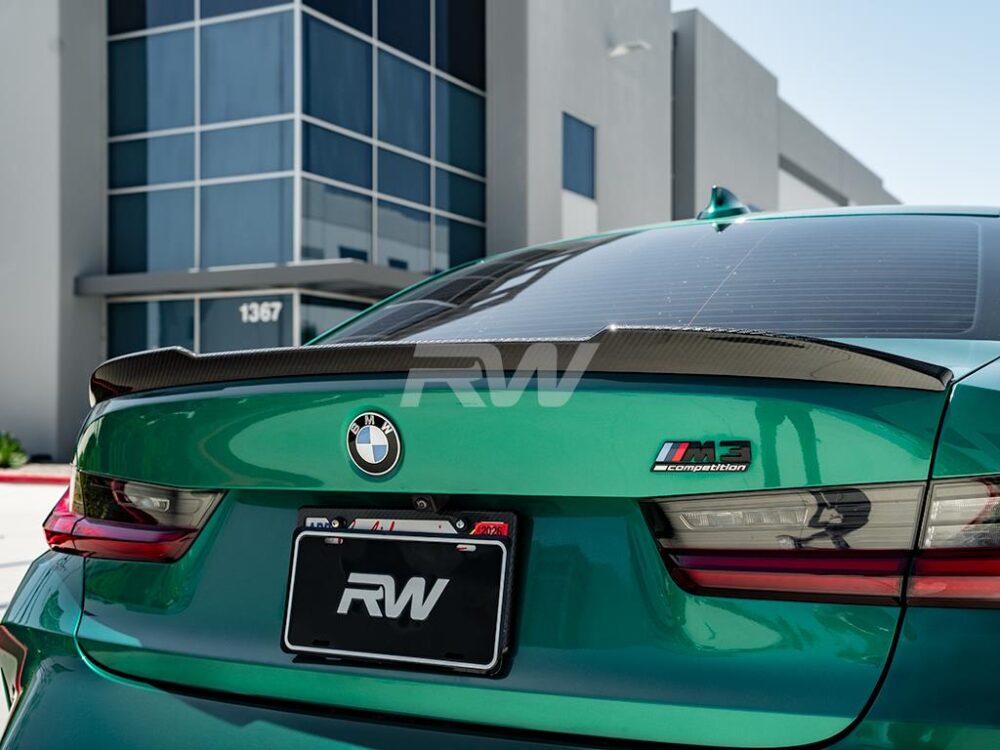 RW Carbon BMW G20 G80 CS Style Carbon Fiber Trunk Spoiler - Image 7