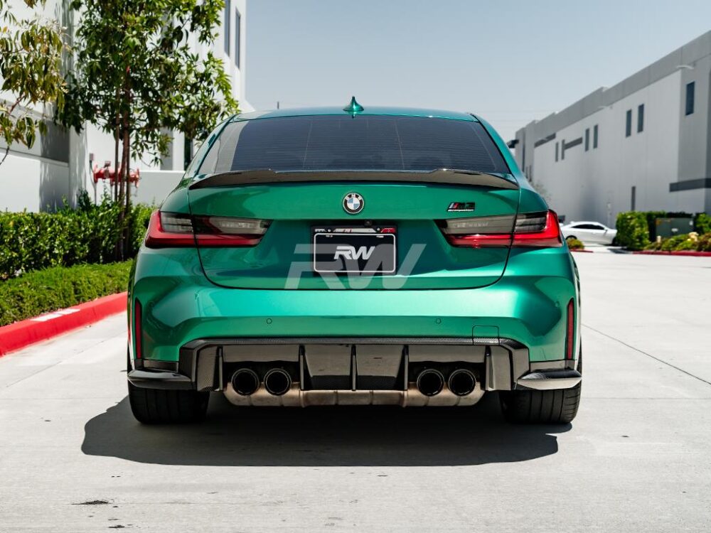 RW Carbon BMW G20 G80 CS Style Carbon Fiber Trunk Spoiler - Image 8