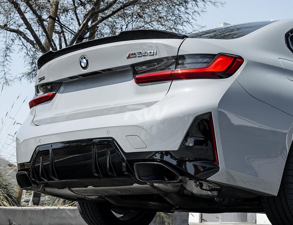 Alternative view of RW Carbon BMW G20 G80 CS Style Forged Carbon Trunk Spoiler