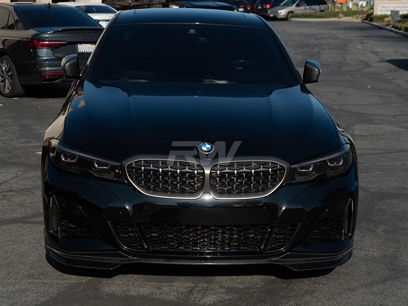 Alternative view of RW Carbon BMW G20 Performance Style Carbon Fiber Front Lip