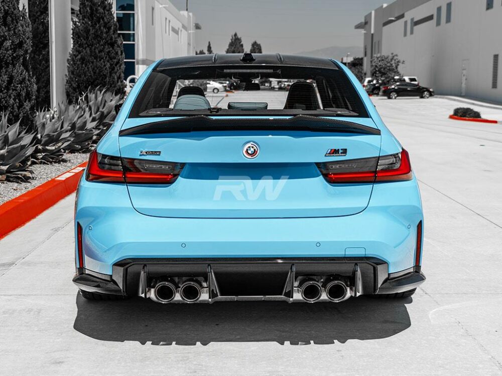 RW Carbon BMW G20/G80 GTX Carbon Fiber Trunk Spoiler - Image 18