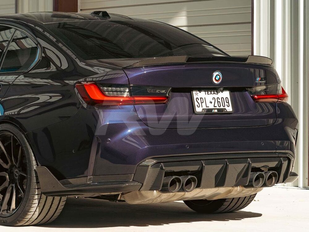 RW Carbon BMW G20/G80 RWS Carbon Fiber Trunk Spoiler - Image 2