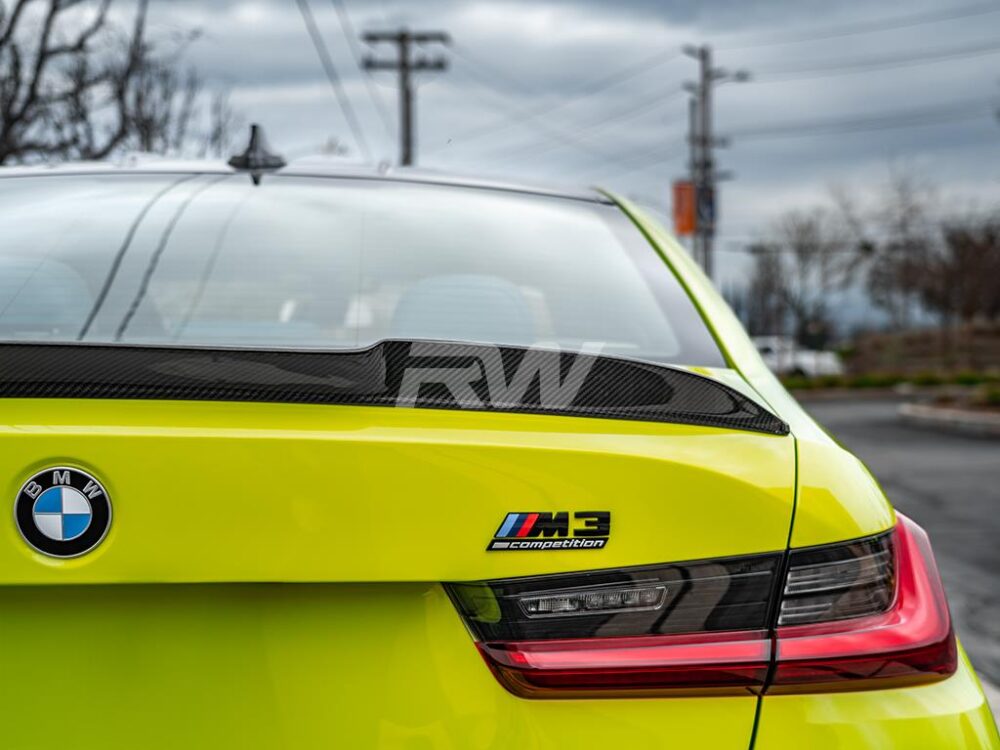 RW Carbon BMW G20/G80 RWS Carbon Fiber Trunk Spoiler - Image 13