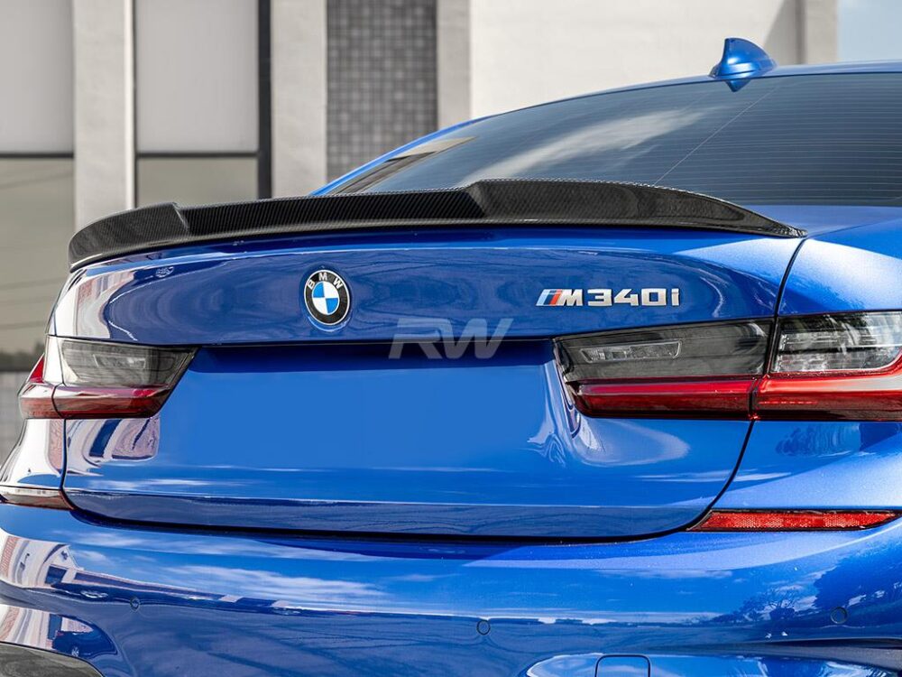 RW Carbon BMW G20/G80 RWS Carbon Fiber Trunk Spoiler - Image 3