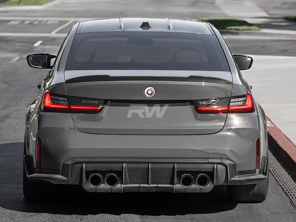 RW Carbon BMW G80 M3 CF Performance Style Diffuser Sides - Image 3
