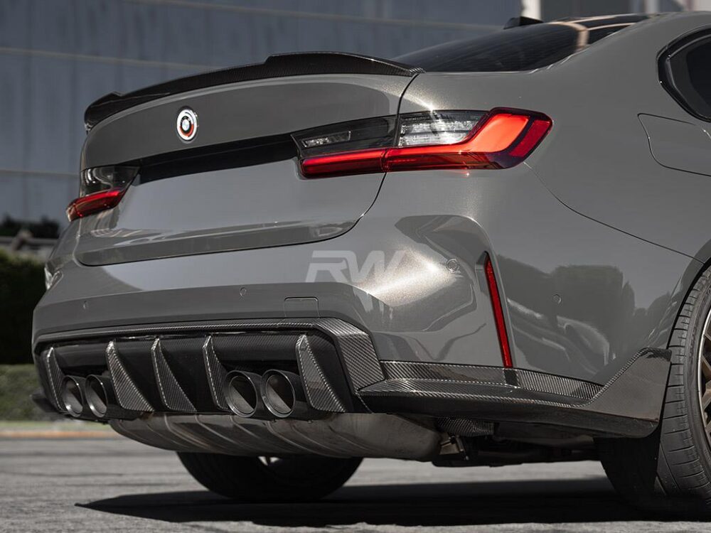 RW Carbon BMW G80 M3 CF Performance Style Diffuser Sides - Image 4