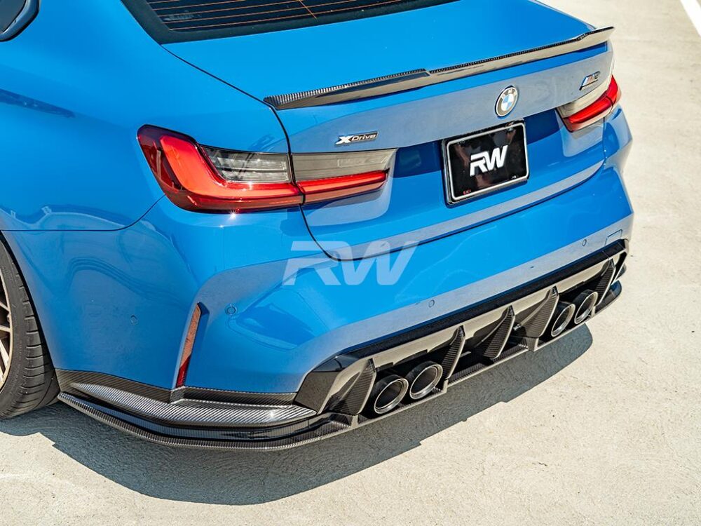 RW Carbon BMW G80 M3 OEM Style Carbon Fiber Diffuser - Image 6