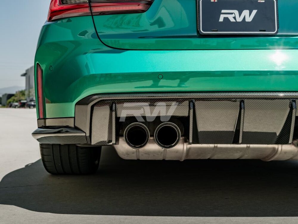 RW Carbon BMW G80 M3 OEM Style Carbon Fiber Diffuser - Image 7