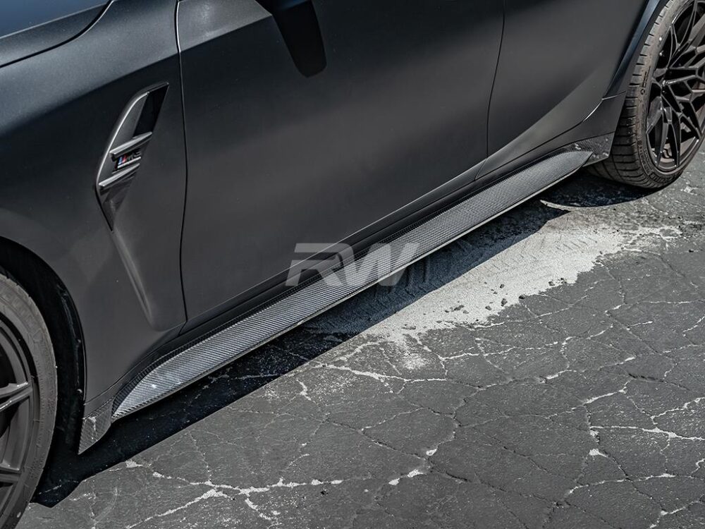 RW Carbon BMW G80 M3 OEM Style Carbon Fiber Side Skirts - Image 9