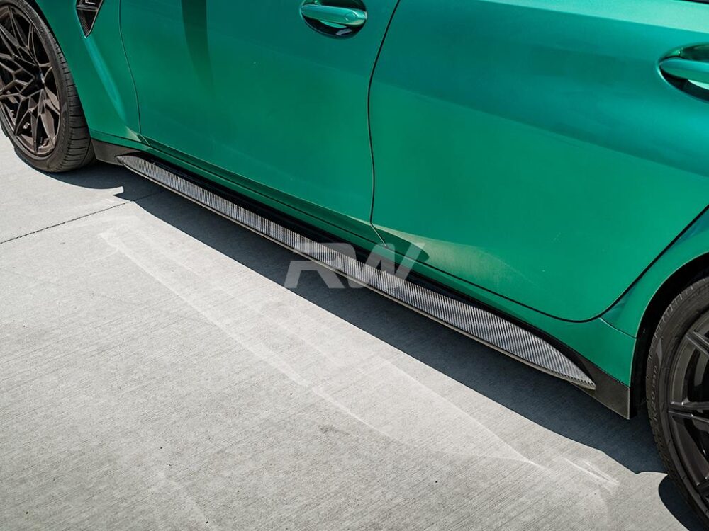 RW Carbon BMW G80 M3 OEM Style Carbon Fiber Side Skirts - Image 12
