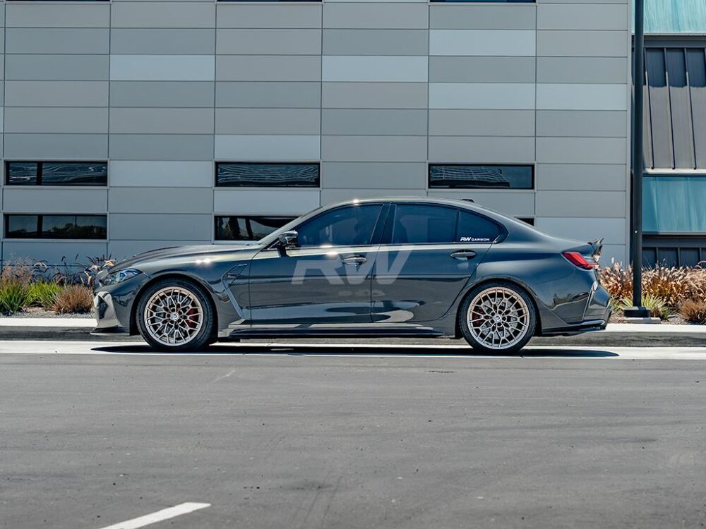 RW Carbon BMW G80 M3 OEM Style Carbon Fiber Side Skirts - Image 14