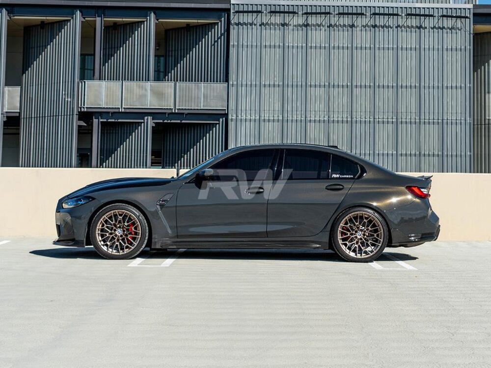 RW Carbon BMW G80 M3 OEM Style Carbon Fiber Side Skirts - Image 2