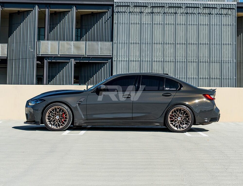 Alternative view of RW Carbon BMW G80 M3 OEM Style Carbon Fiber Side Skirts