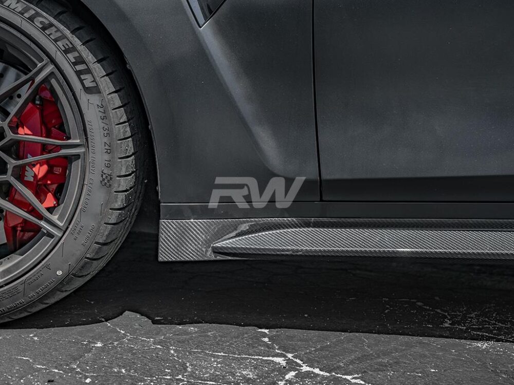 RW Carbon BMW G80 M3 OEM Style Carbon Fiber Side Skirts - Image 7