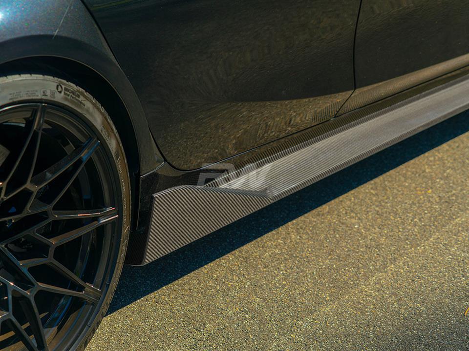 Alternative view of RW Carbon BMW G80 M3 Performance Style CF Side Skirts