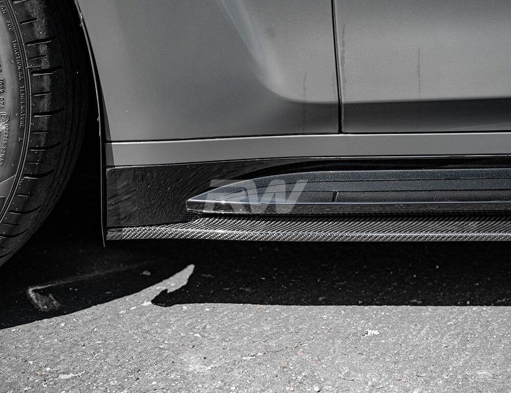 Alternative view of RW Carbon BMW G80 M3 RWS Carbon Fiber Side Skirt Extensions
