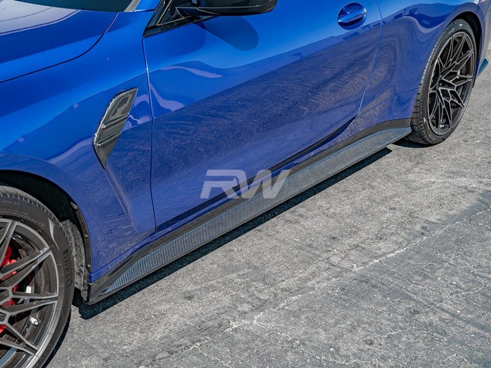 RW Carbon BMW G82/G83 M4 3D Style Carbon Fiber Side Skirts
