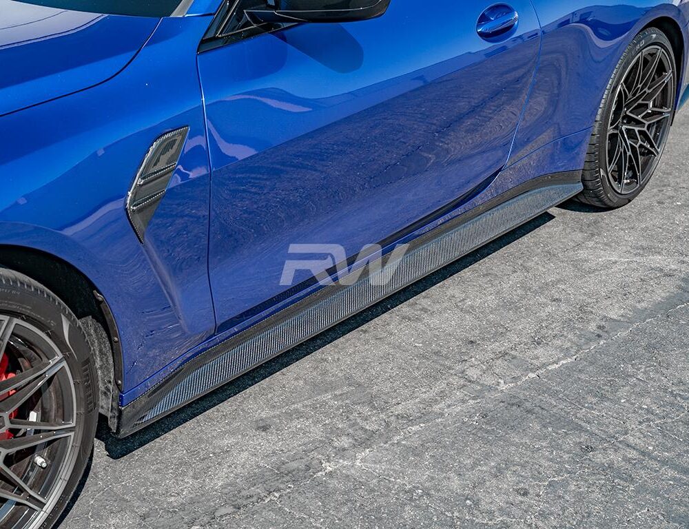 RW Carbon BMW G82/G83 M4 3D Style Carbon Fiber Side Skirts