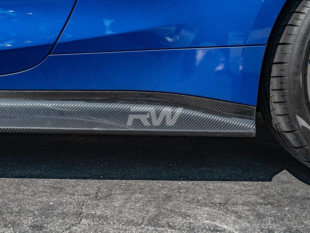 RW Carbon BMW G82/G83 M4 3D Style Carbon Fiber Side Skirts - Image 3