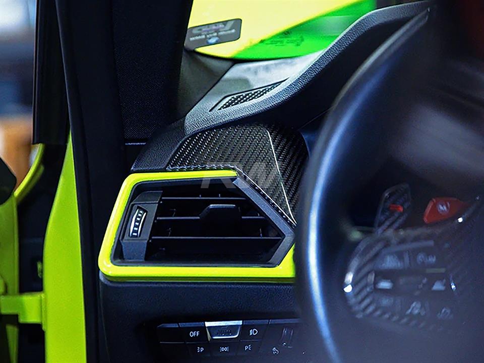 Alternative view of RW Carbon BMW G8X M2/M3/M4 Carbon Fiber Air Vent Trim
