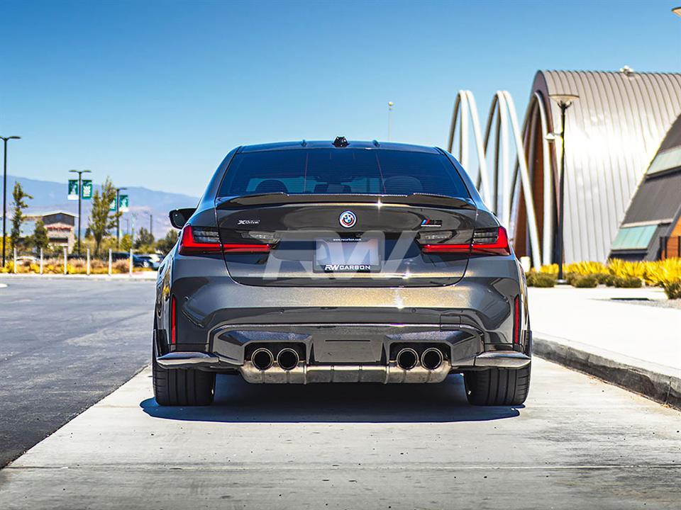 Alternative view of RW Carbon BMW G8X M3/M4 Carbon Fiber DTM Diffuser