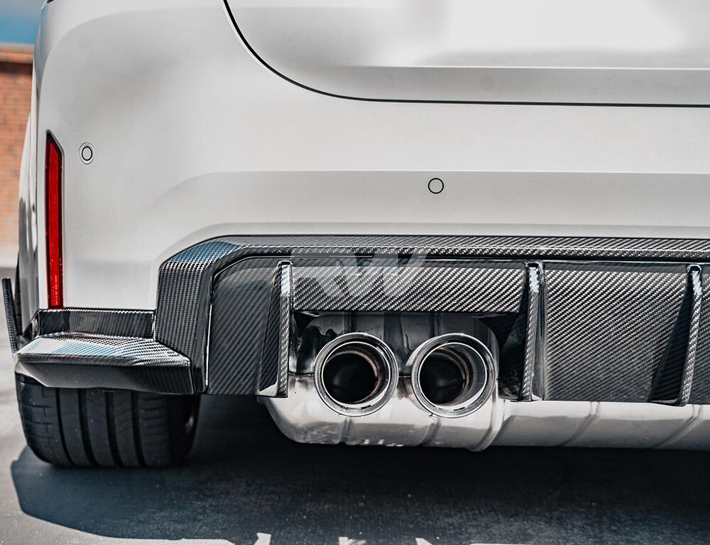 Alternative view of RW Carbon BMW G8X M3/M4 OEM Style Carbon Fiber Diffuser