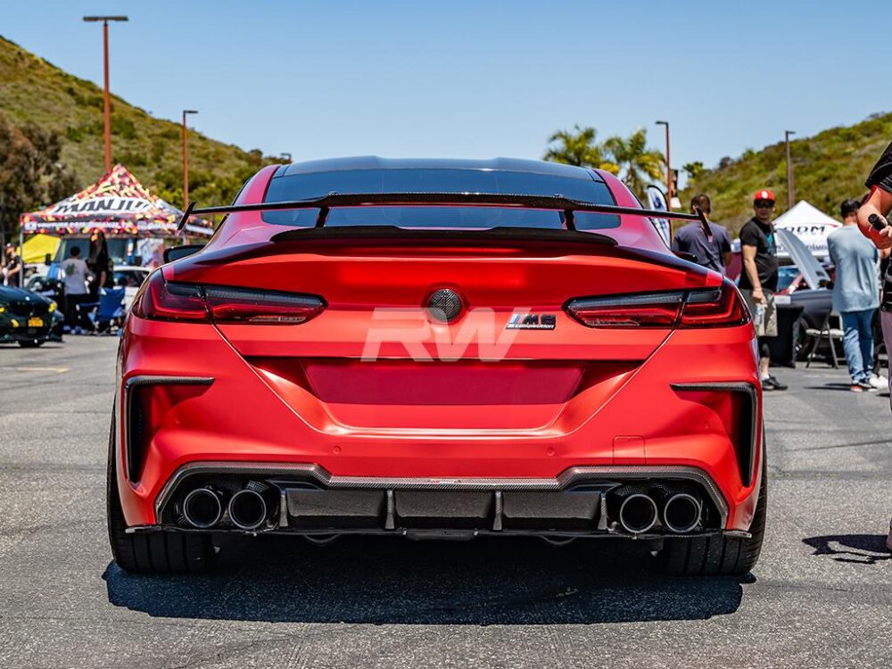 RW Carbon BMW M Style Carbon Fiber Rear Wing - Image 8
