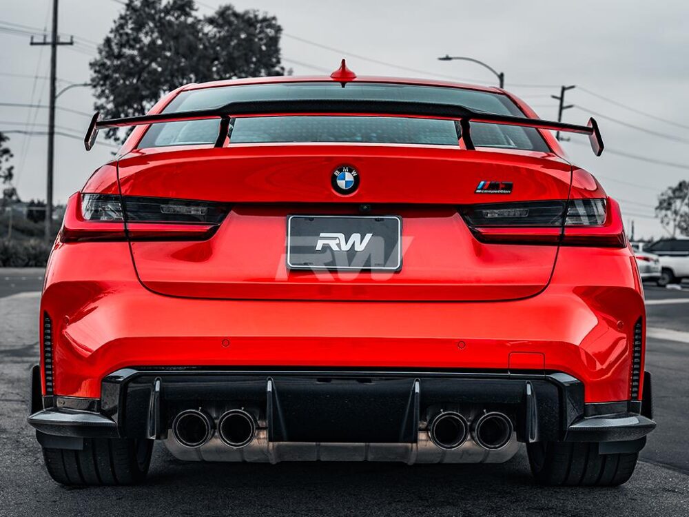 RW Carbon BMW M Style Carbon Fiber Rear Wing - Image 17