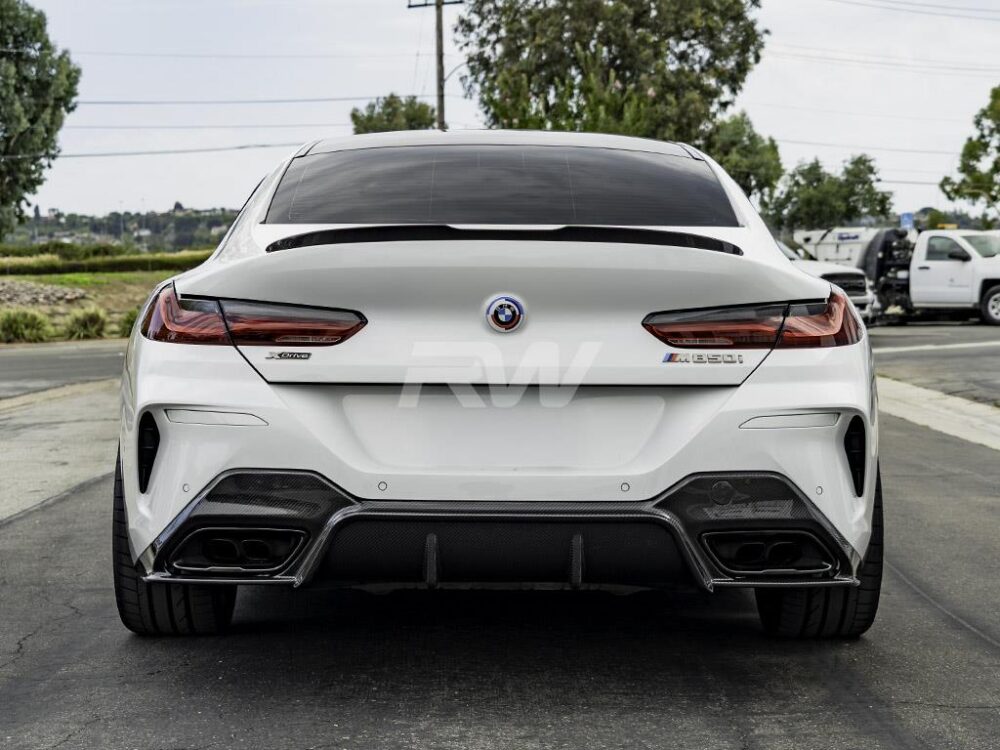 RW Carbon BMW G16 F93 Gran Coupe Carbon Fiber Trunk Spoiler - Image 2