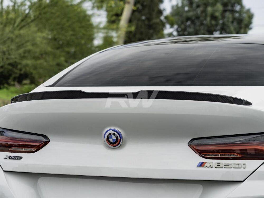 RW Carbon BMW G16 F93 Gran Coupe Carbon Fiber Trunk Spoiler - Image 4