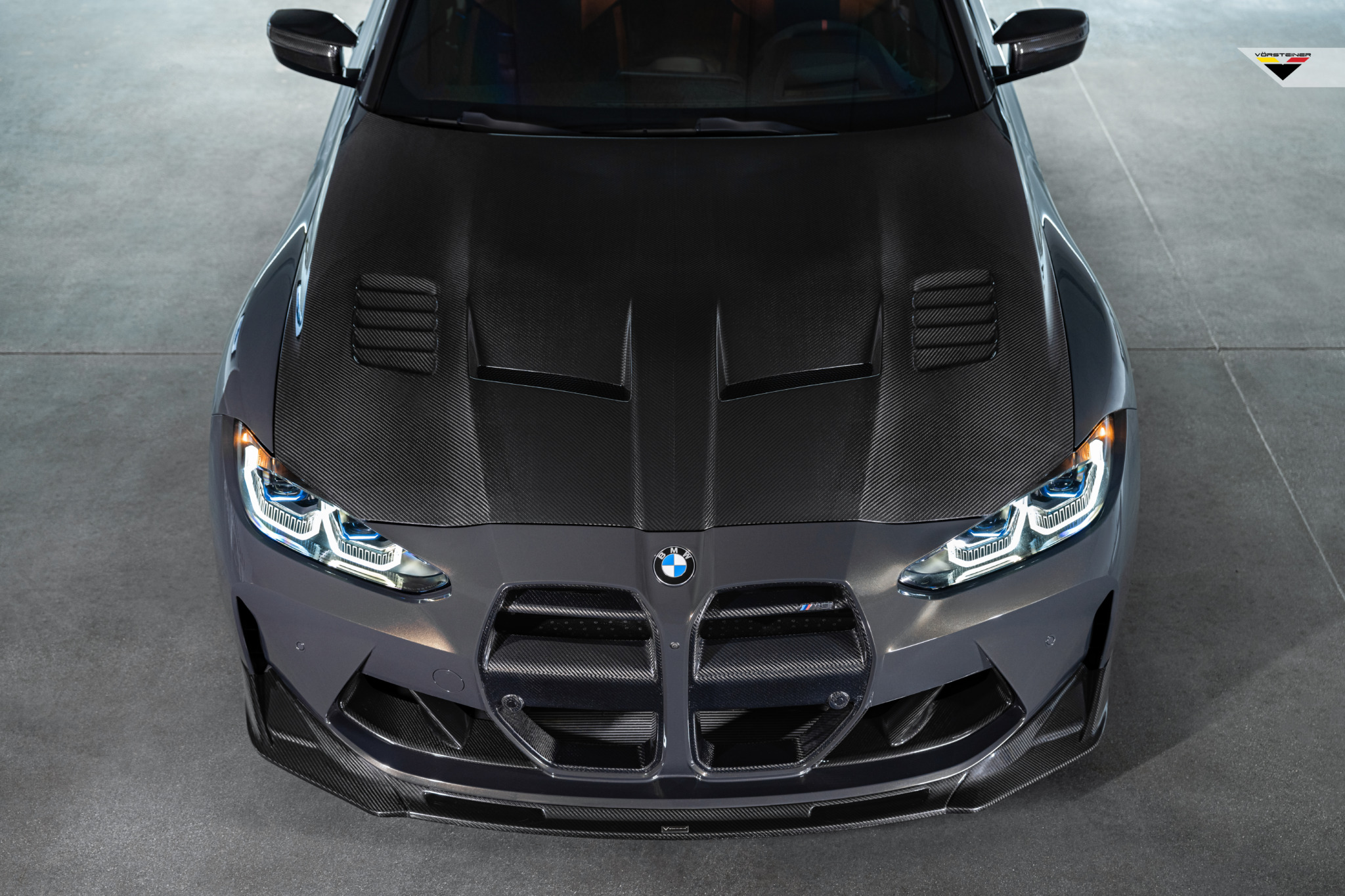 Vorsteiner 2021-2024 BMW G80 M3 GTS-V Carbon Fiber Aero Bonnet - Image 2