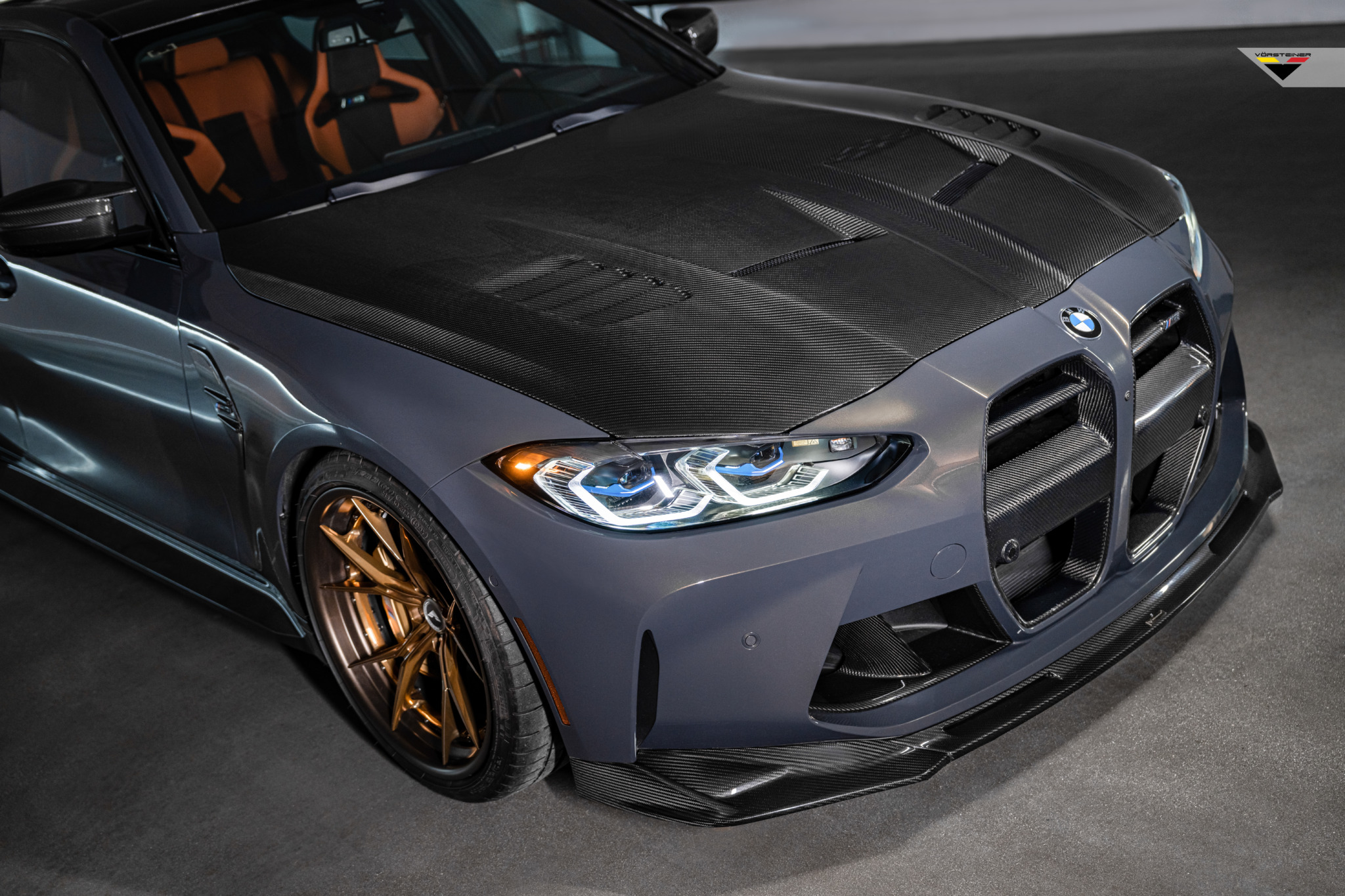 Vorsteiner 2021-2024 BMW G80 M3 GTS-V Carbon Fiber Aero Bonnet - Image 5