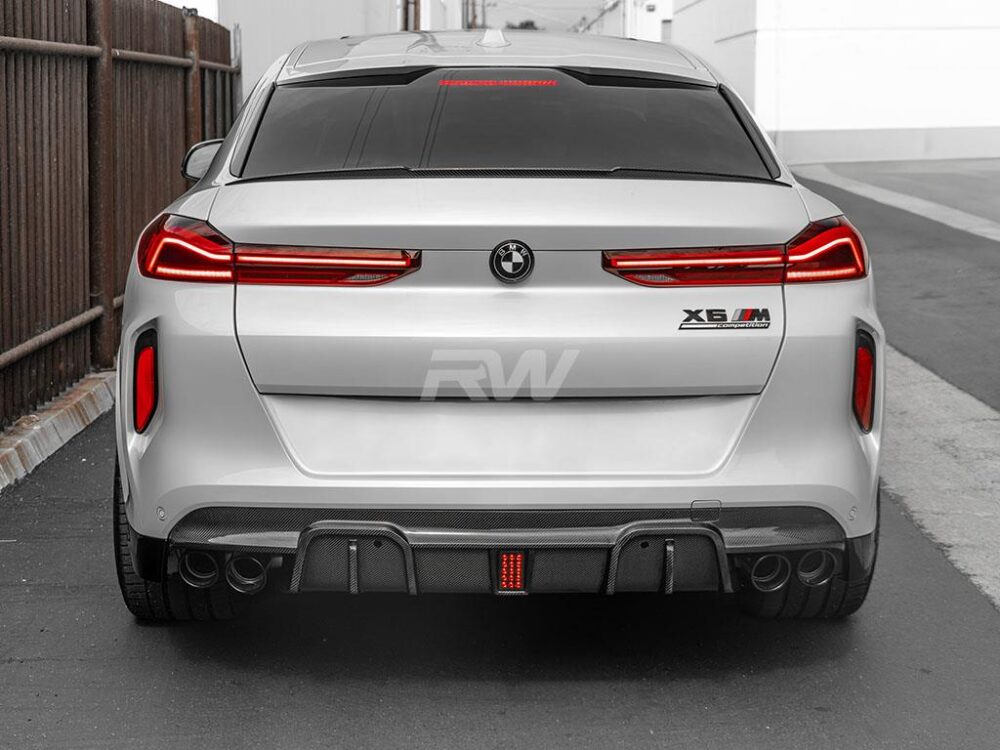 RW Carbon BMW F95 X5M/F96 X6M Man Style CF Diffuser - Image 2