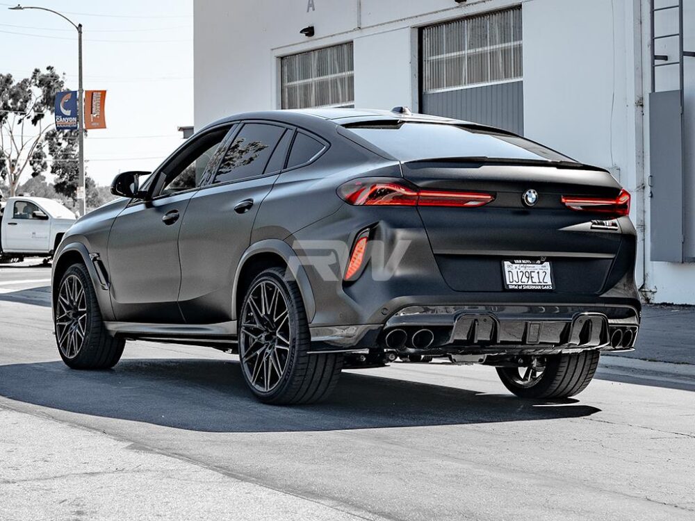 RW Carbon BMW F95 X5M/F96 X6M Man Style CF Diffuser - Image 5
