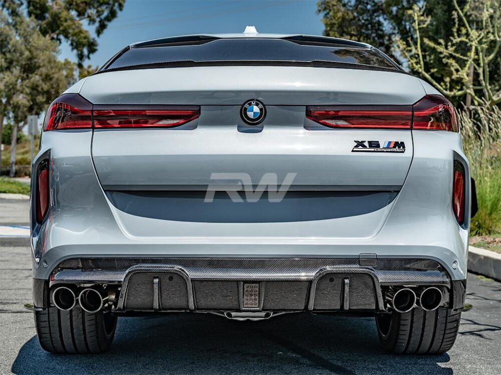 RW Carbon BMW F95 X5M/F96 X6M Man Style CF Diffuser - Image 12