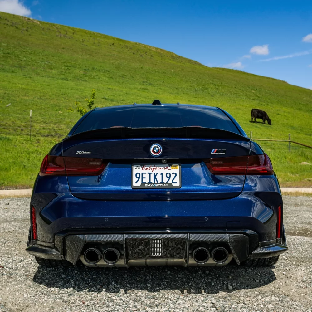 Bayoptiks 2021-2025 BMW G80 M3 / G82 M4 Carbon Fiber LED Rear Center Diffuser - Image 4