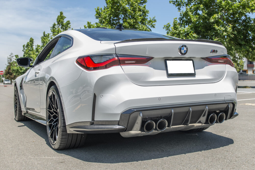 Technica AP 2021-2025 BMW G82 G83 M4 Carbon Fiber Rear Apron Lip Splitter - Image 6