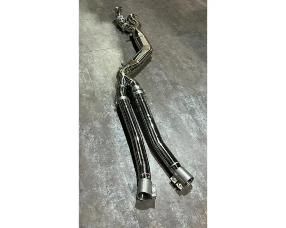 Fi 2021-2025 BMW G80 M3 / G82 M4 Single Front-Mid Pipe (Retains OEM Muffler) Exhaust - Image 3