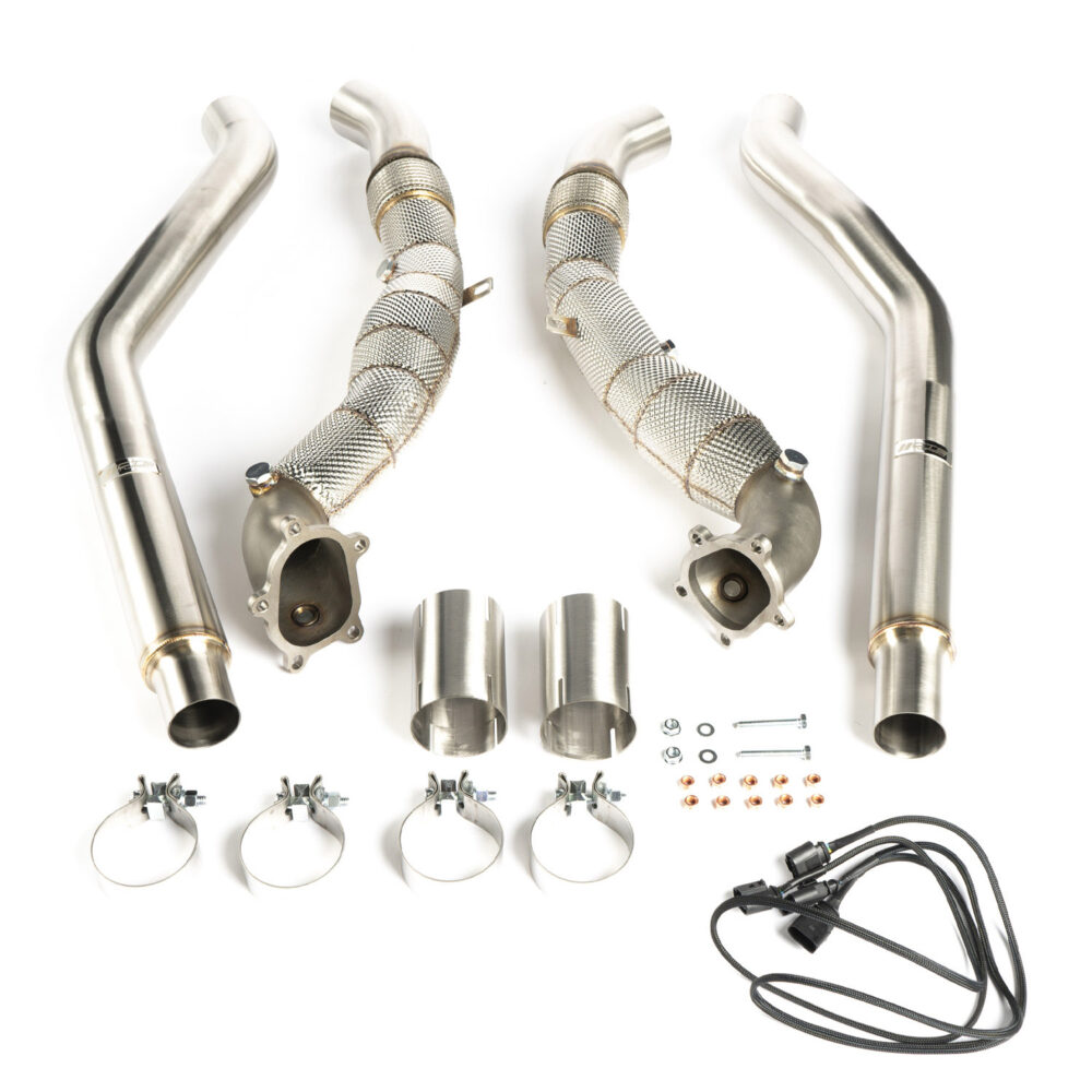 CTS Turbo Audi C7/C7.5 S6/S7/RS7 4.0T Cast Downpipe Set with High Flow Cats